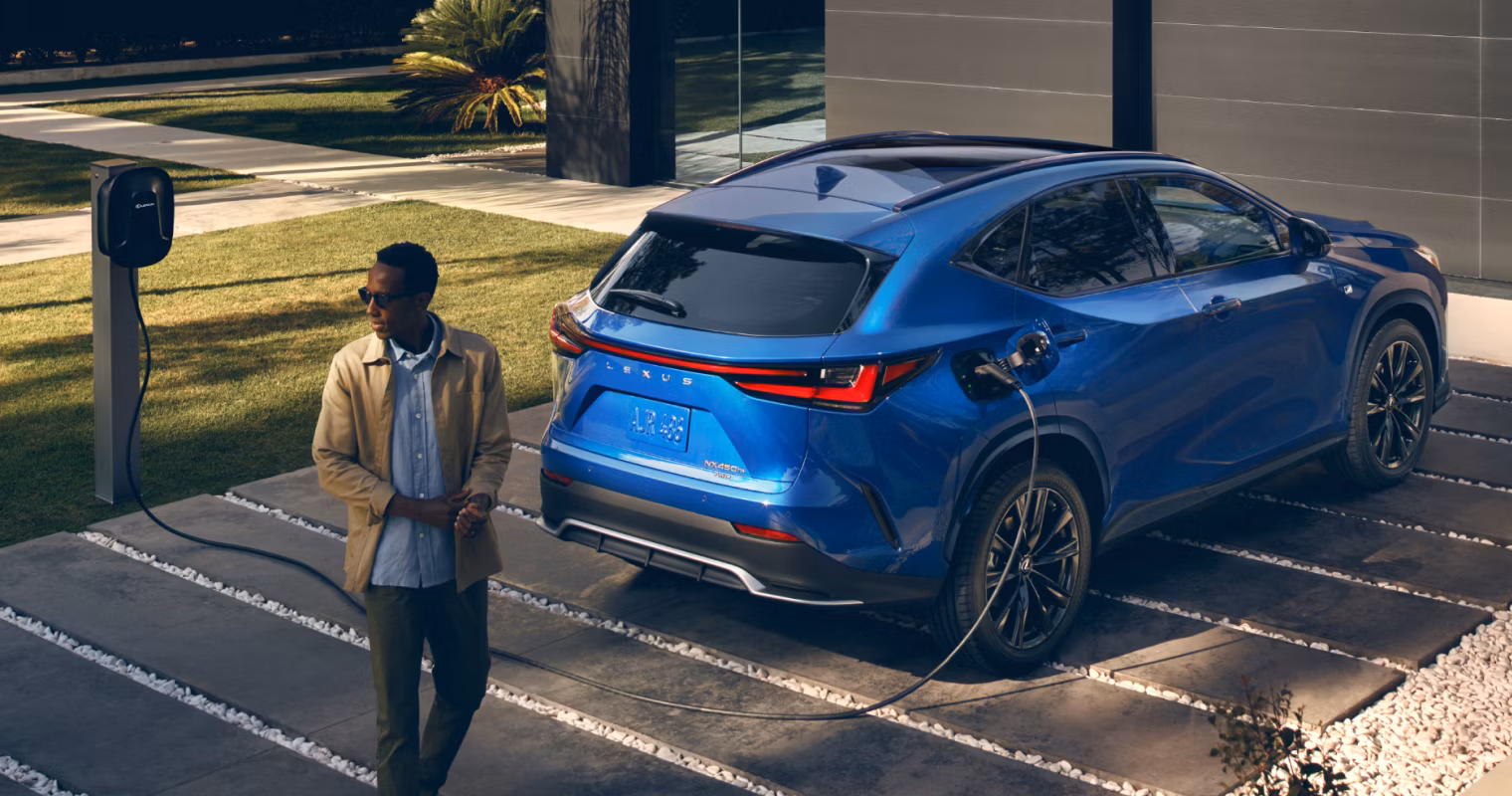 Lexus charging ev home charging hero 2026 nx 450h plus f sport grecian water l
