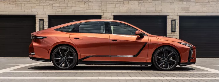 Lexus charging ev learn more 2027 es 500e luxury copper crest